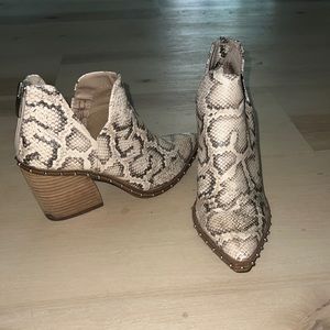 Steve Madden snakeskin booties